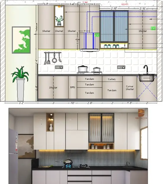 Kitchen Cabinet Drawings